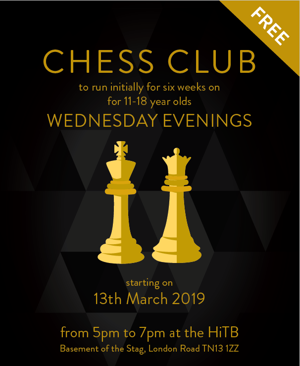 A poster for Chess nights Held at House in the Basement- 2019.
